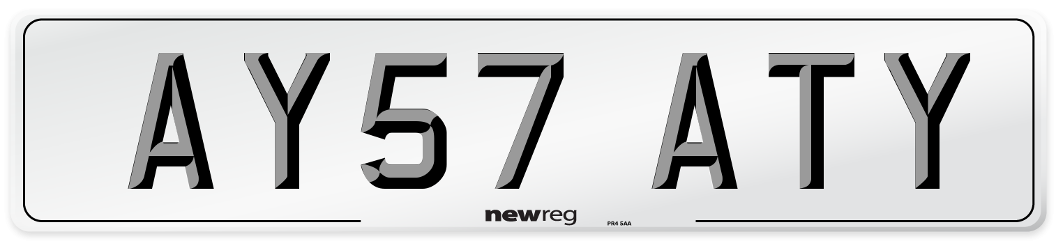 AY57 ATY Number Plate from New Reg